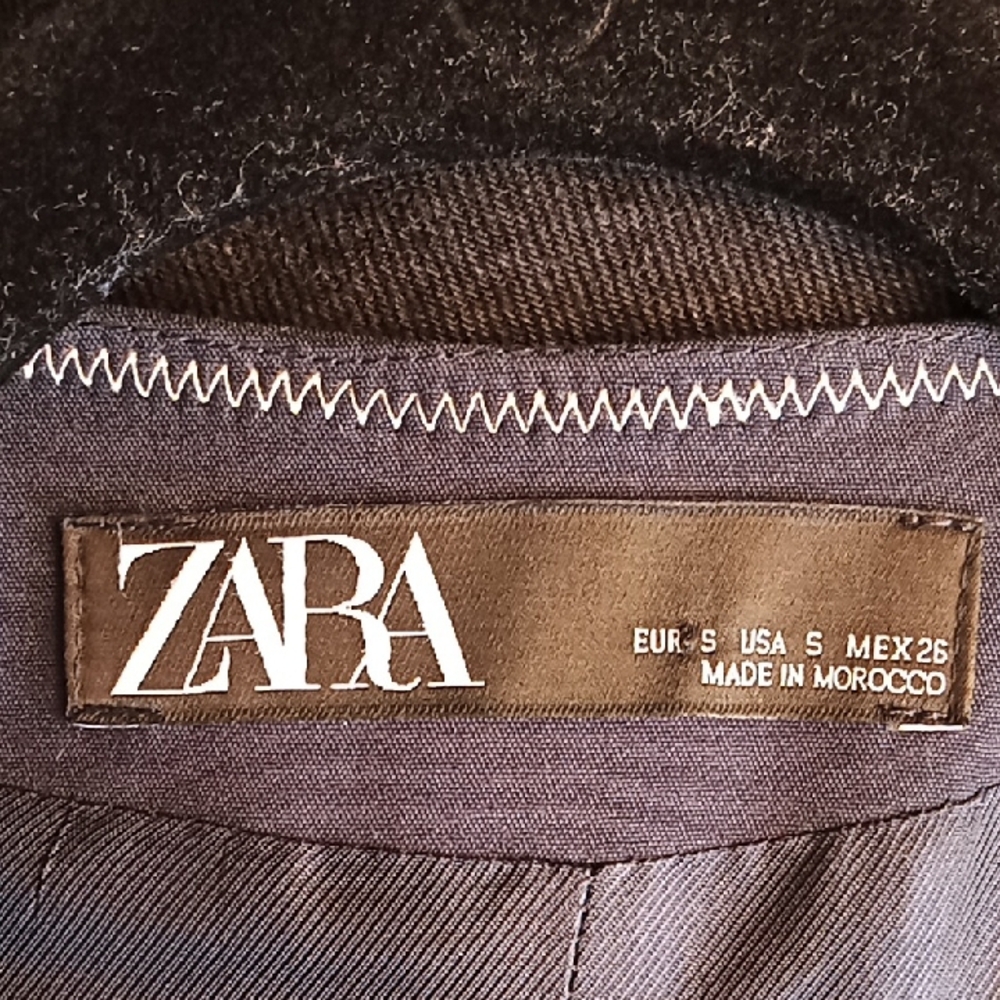 Zara Navy Longline Waistcoat With Silver Clasp Front Fastening. NWT. Beautiful!! - Picture 10 of 15